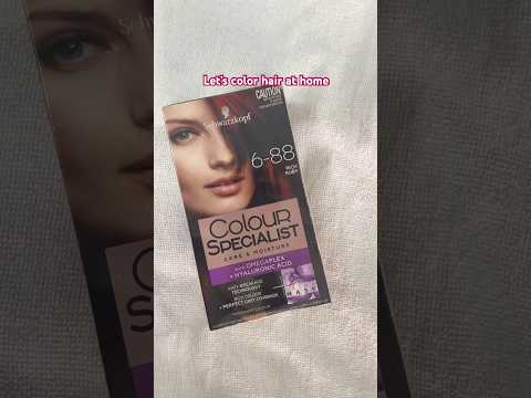 Schwarzkopf Colour Specialis Colour, 6.88 Rich Ruby, haircolor at home. On black hair !! 😱♥️