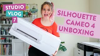 STUDIO VLOG | Unboxing Silhouete Cameo 4 PLUS Making Planner Stickers & Tags | 007