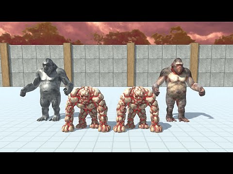 2 GORO & LAVA GOLEM VS FACTION - Animal Revolt Battle Simulator