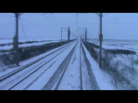 TRAINS: cab view BUFTEA-PERIS december 2009