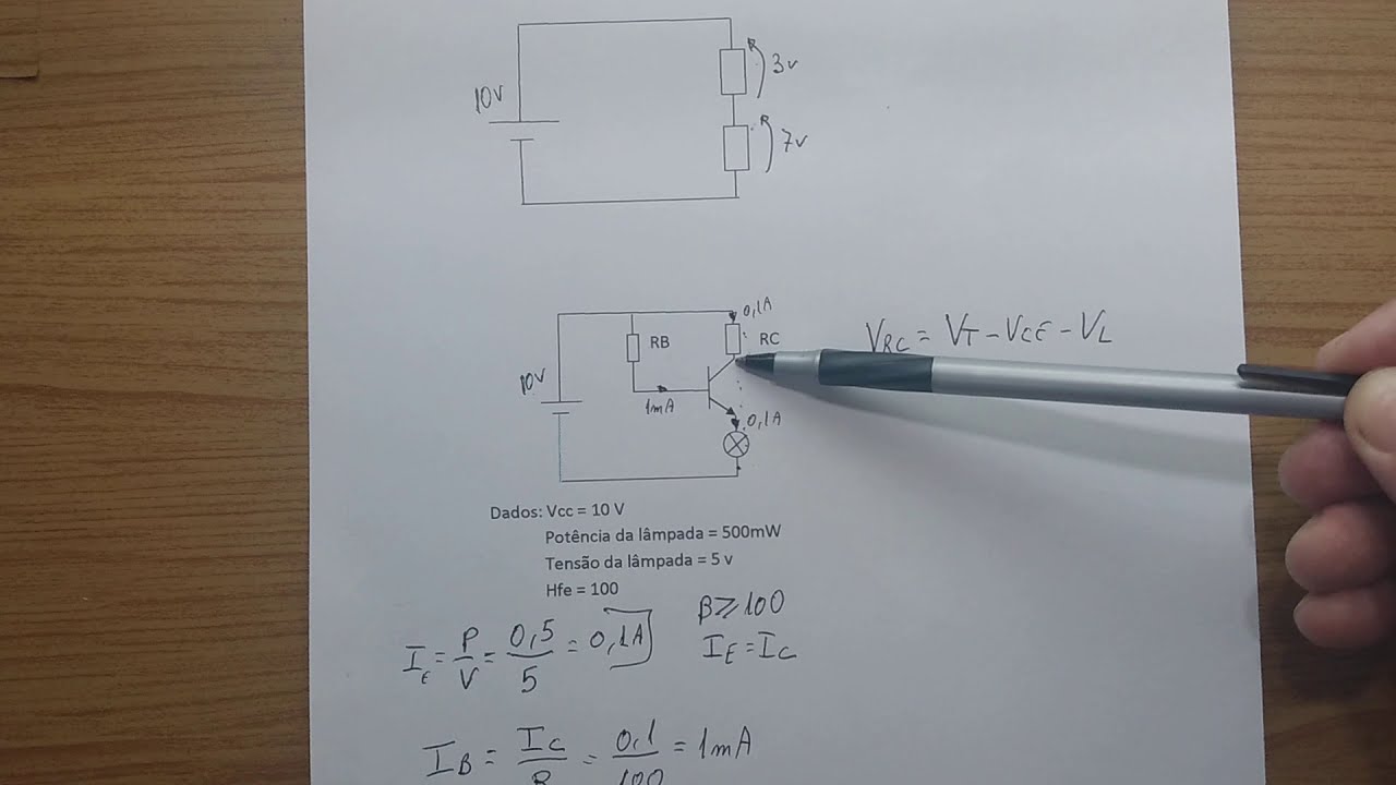Transistor Como Amplificador - Cálculo dos Parâmetros