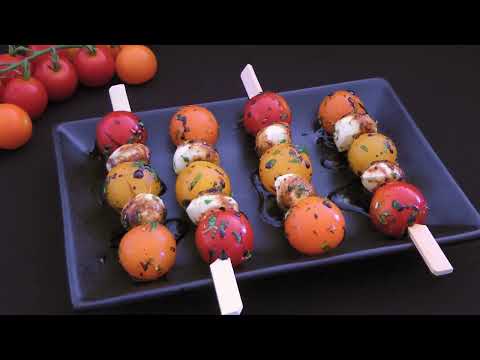 Caprese Skewers Recipe 🍅 • A Fresh & Tasty Appetizer! 🤩 - Episode 864
