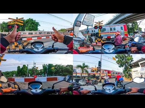 MOTORIDE 6 Crossings Watching the TOKYU 8500 NL Commuter Line Train on the Brownline