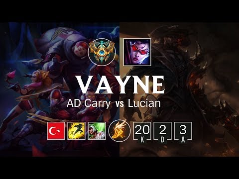 Vayne ADC vs Lucian - TR Challenger Patch 8.21