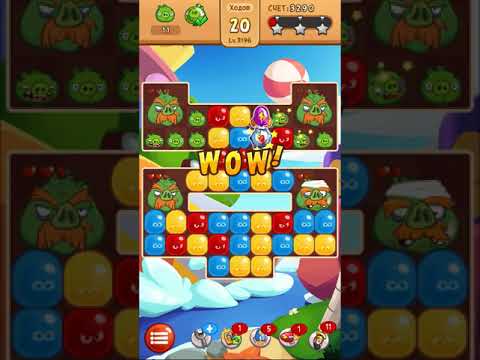 Angry Birds Blast Level 3196 - NO BOOSTERS - Gameplay/Walkthrough - Android/iOS