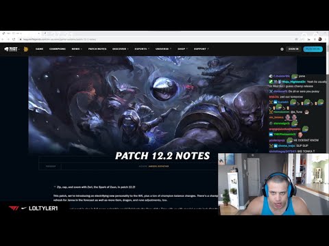 Tyler1 reacts to LoL 12.2 Patch Notes