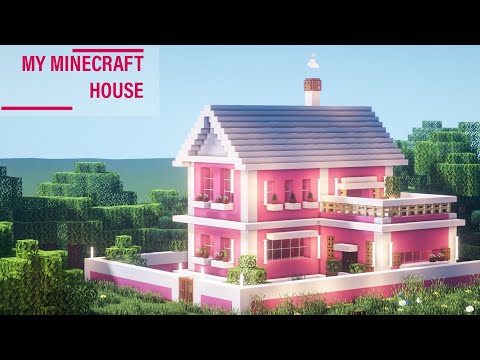 MINECRAFT: How to build a lovely pink house super simple #80