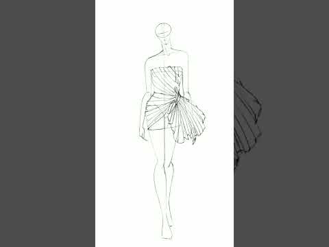 drape design on illustration #art #procreate #fashionillustration #design #method