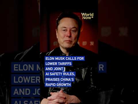 Elon Musk calls for lower tariffs and joint AI safety rules, praises China's rapid growth #worldnow
