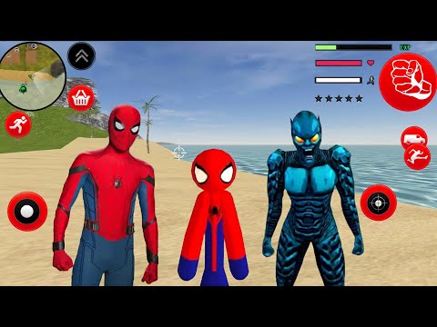 Süper Kahraman Çöp Adam - Amazing Spider-StickMan Rope Hero Gangstar #8 - Android Gameplay