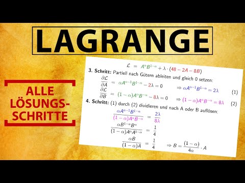 LAGRANGE | Nutzenmaximierung mit Nebenbedingung, Marshall'sche Nachfrage (mit Beispiel)