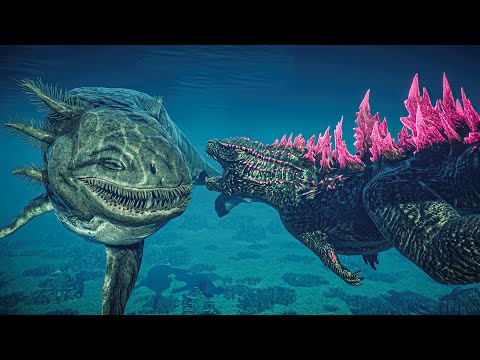 Bloop vs Godzilla, Megalodon, Mosasaurus & All Marine Reptiles in Jurassic World Evolution 2