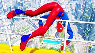 Spider-Man Crazy Jumps/Falls Gta 5 Spiderman Gameplay Fails