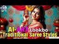 AI ART Indian Model Lookbook Colorful Traditional Saree Outfits
