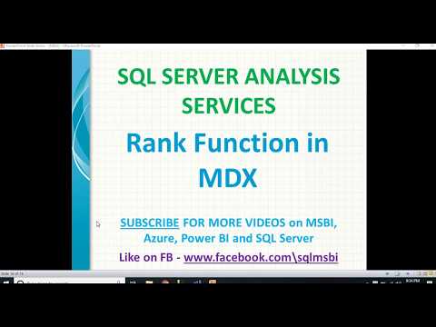Rank Function in MDX | mdx queries rank | ssas rank function