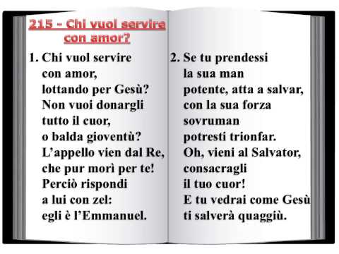 215 Chi vuol servire con amor? - Innario Chiesa Cristiana Avventista del settimo Giorno 2014