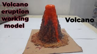 How to make working model of volcano eruption/Working model of volcano/Science project for school