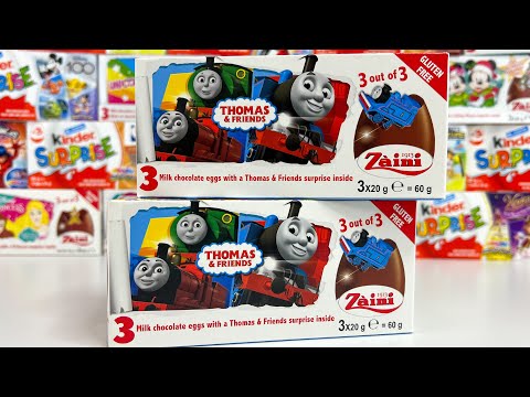 #34【ASMR】Zaini Surprise Eggs Opening - Thomas & Friends
