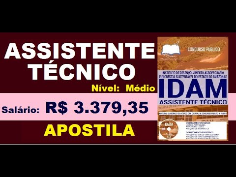 Apostila Concurso Público IDAM AM 2019 Cargo de Assistente Técnico