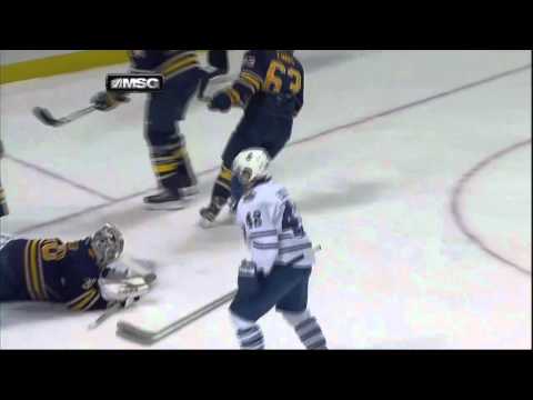 Tyler Bozak 2nd goal. Toronto Maples Leafs vs Buffalo Sabres 4/3/12 NHL Hockey