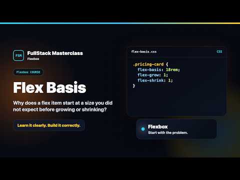 Flex Basis Explained Fullstack Masterclass Flexbox Course