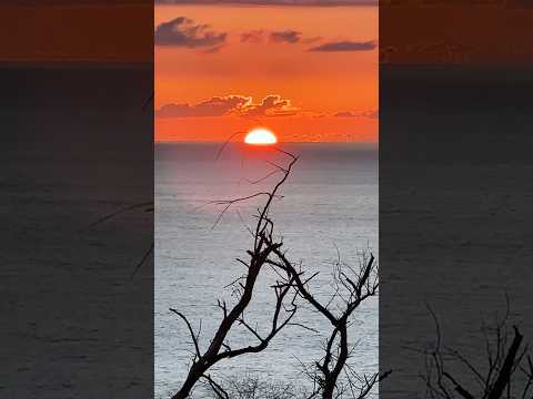 Sunset green flash phenomenon!￼