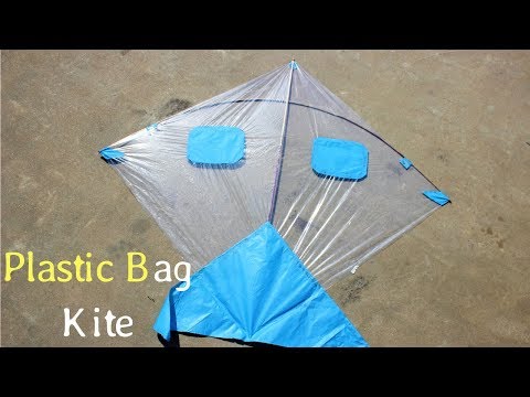 How to make a kite at home with plastic bag step by step Video