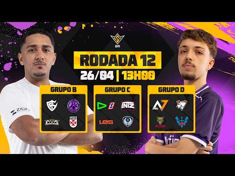 🚨FFWS BR 🏆 RODADA 12 - GRUPOS B, C e D | FREE FIRE AO VIVO🚨 #freefire