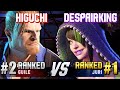 SF6 ▰ HIGUCHI (#2 Ranked Guile) vs DESPAIRKING | LONGZHU (#1 Ranked Juri) ▰ High Level Gameplay