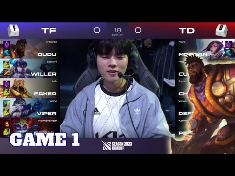 Team FAKER vs Team DEFT - Game 1 SKE 2023 LCK | Season 2023 Kickoff Korea