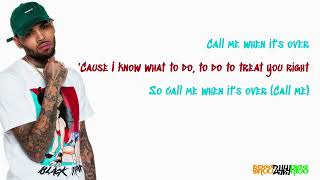 Rockie Fresh - Call Me When It's Over (feat. Chris Brown) [LYRIC VIDEO]
