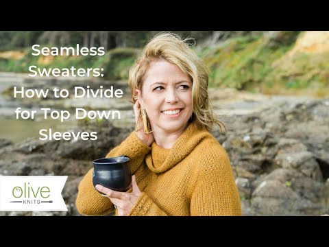 How to Divide for Sleeves Top Down Seamless Sweater