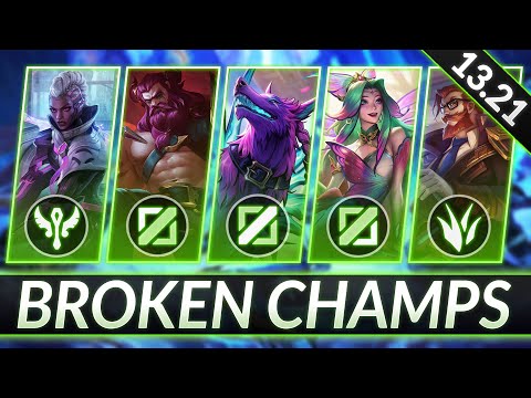 3 BROKEN Champions for EVERY ROLE RIGHT NOW - CHAMPS to MAIN for FREE LP - LoL Guide (Patch 13.21)