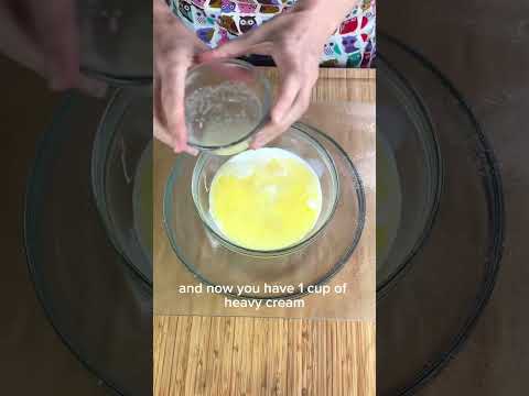 Need heavy cream? Do this 👍 #heavycream #hacks #viralhacks #BakingMagic #bakinghacks #kitchentips