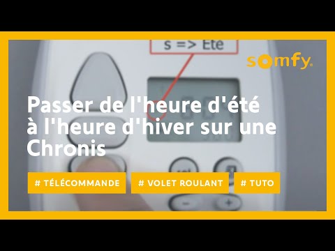 comment regler un volet roulant electrique somfy rts