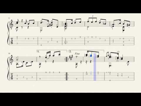 Tango n°3 op.50 - Jose Ferrer y Esteve (1835 - 1916) Tablature