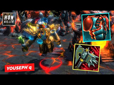 HoN Amun-Ra ULTOR'S HEAVY HELM with BLOODBORNE MAUL