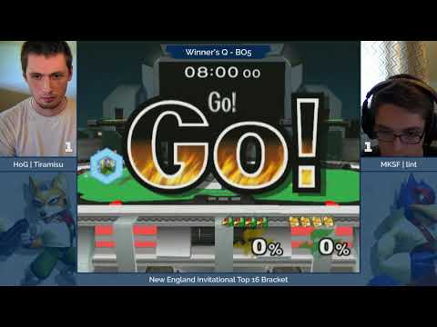 NE Melee Invitational 2018 - HoG | Tiramisu (Fox) vs. MKSF | lint (Falco) - SSBM WQF