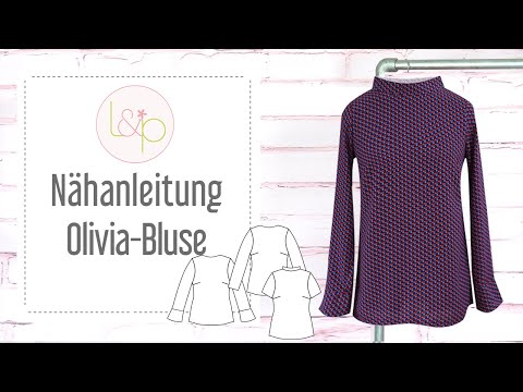 Nähanleitung lillesol Olivia-Bluse - ein Bluse mit Stehkragen oder Uboot-Ausschnitt nähen