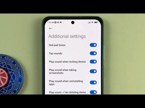 How to enable/disable Touch screen sound on Xiaomi Redmi Note 10 Android 11