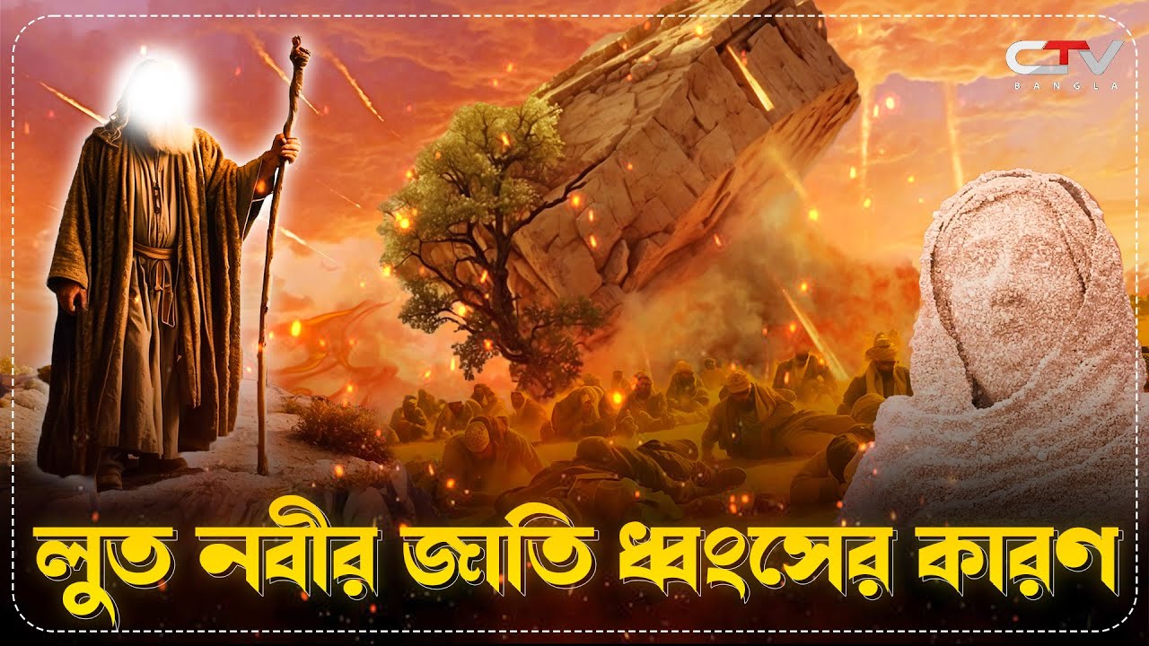 লুত নবীর জাতি ধ্বংসের কাহিনী।লুত নবীর স্ত্রীর পাথর হওয়ার ঘটনা ।সমকামিতা ও শিরক।মৃত সাগর। CTV Bangla.