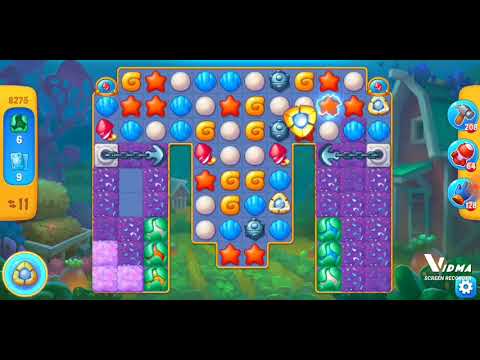 Fishdom. 8275 level no boosters and diamonds - 18 moves