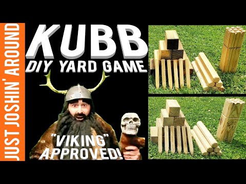 DIY Kubb "Viking" Game // Backyard BBQ Game Made From Scrap Lumber // Just Joshin' Around