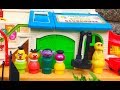 Vintage SESAME STREET Play Family FISHER PRICE Clubhouse Playground Toys Set