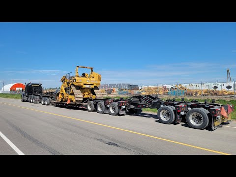 Dragging the PL83 pipelayer thru Alberta