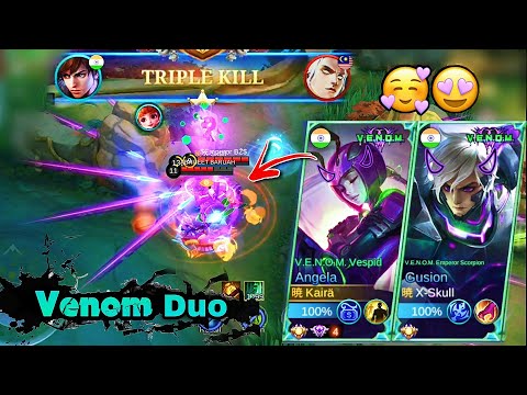 ANGELA + GUSION VENOM DUO is INSANE!!🔥💜Angela Best Build & Emblem by Kaira Channel 🌸
