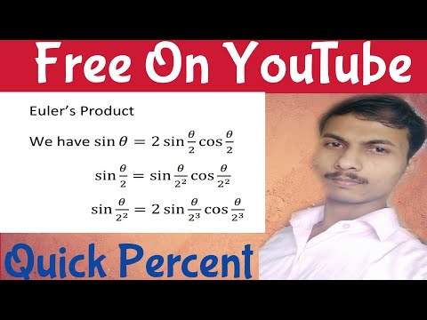 Euler's product  | Sine function in form of infinite product | quick percent