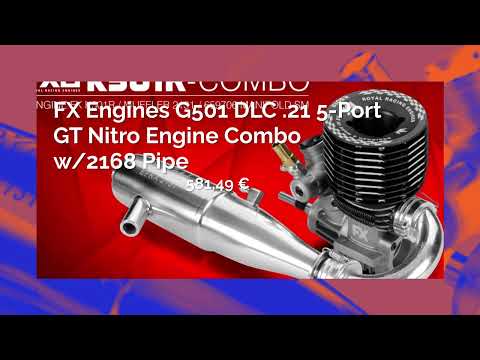 Pitlane Sim Race - FX Engines G501 DLC .21 5-Port GT Nitro Engine Combo w/2168 Pipe