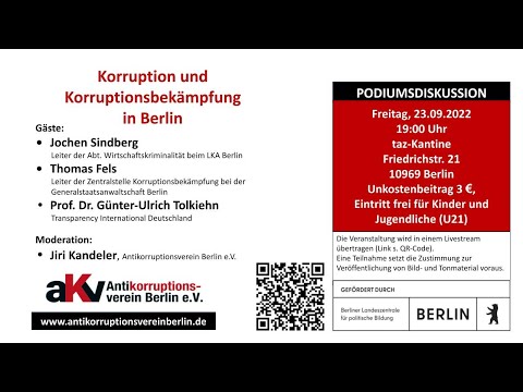Antikorruptionsverein Berlin e.V. - Podiumsdiskussion 23-09-22