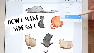 How I Make Clipart to Sell - prepping the files (Procreate on the iPad Pro + Adobe Illustrator)
